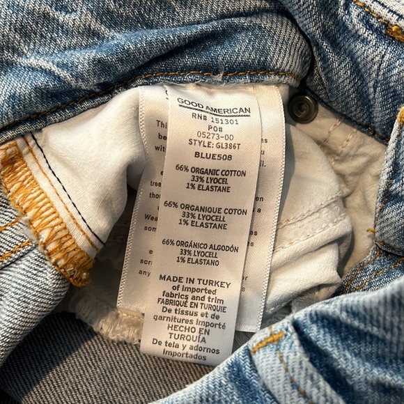 Good American Sz 4/27 High Waisted, Straight Leg Light Wash Denim Jeans - Picture 5 of 15